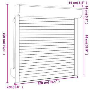 Tapparella Avvolgibile in Alluminio 100x100 cm Bianco cod mxl 69617