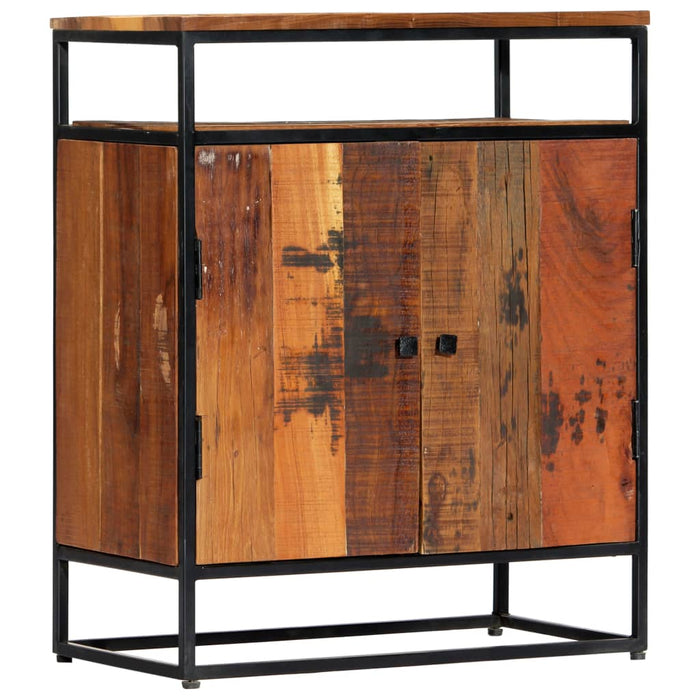 Credenza 60x35x76 cm in Legno Massello di Recupero e Acciaio cod mxl 15978