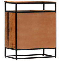 Credenza 60x35x76 cm in Legno Massello di Recupero e Acciaio 282727