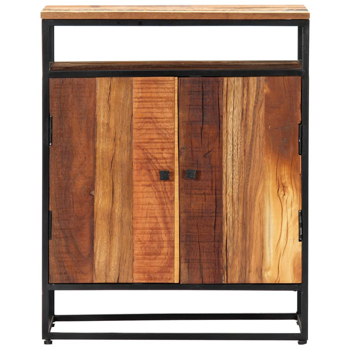 Credenza 60x35x76 cm in Legno Massello di Recupero e Acciaio cod mxl 15978