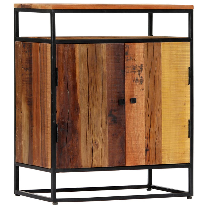 Credenza 60x35x76 cm in Legno Massello di Recupero e Acciaio cod mxl 15978