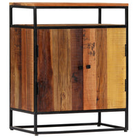 Credenza 60x35x76 cm in Legno Massello di Recupero e Acciaio 282727