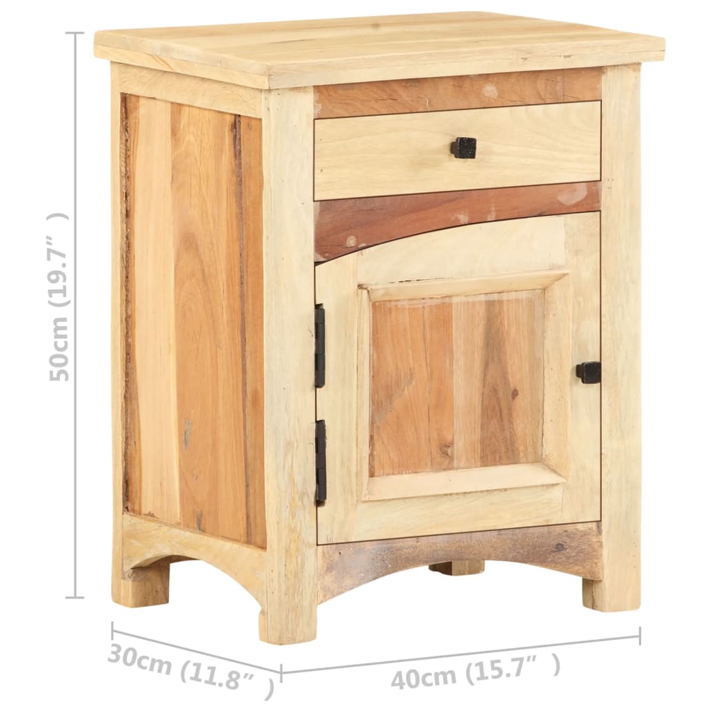 Comodino 40x30x50 cm in Legno Massello di Recupero cod mxl 30567