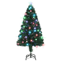 Albero di Natale Artificiale Supporto/LED 120 cm Fibra Ottica cod mxl 15889