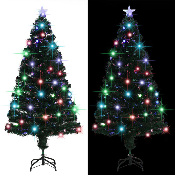 Albero di Natale Artificiale Supporto/LED 150 cm Fibra Ottica cod mxl 15535