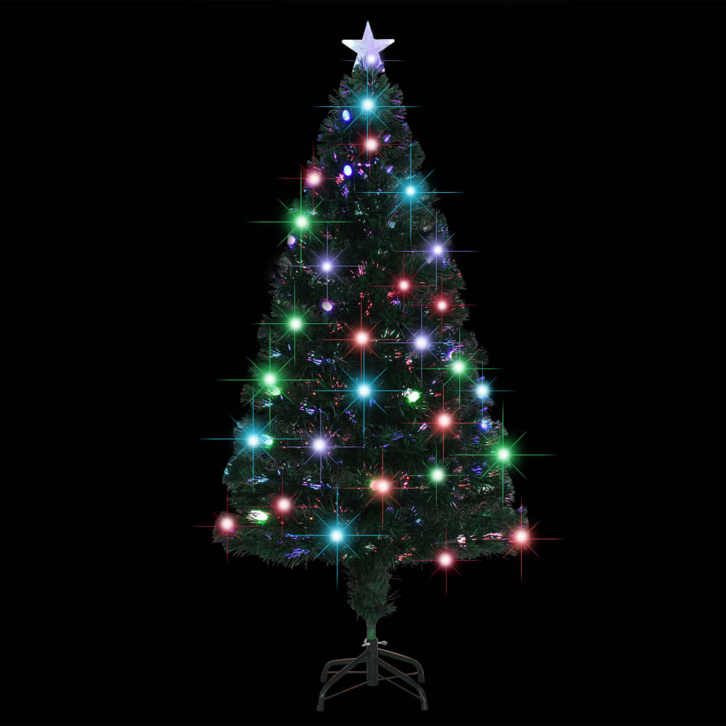 Albero di Natale Artificiale Supporto/LED 150 cm Fibra Ottica cod mxl 15535