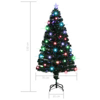 Albero di Natale Artificiale Supporto/LED 150 cm Fibra Ottica cod mxl 15535