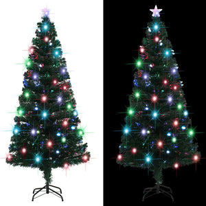 Albero di Natale Artificiale Supporto/LED 180 cm Fibra Ottica cod mxl 17306