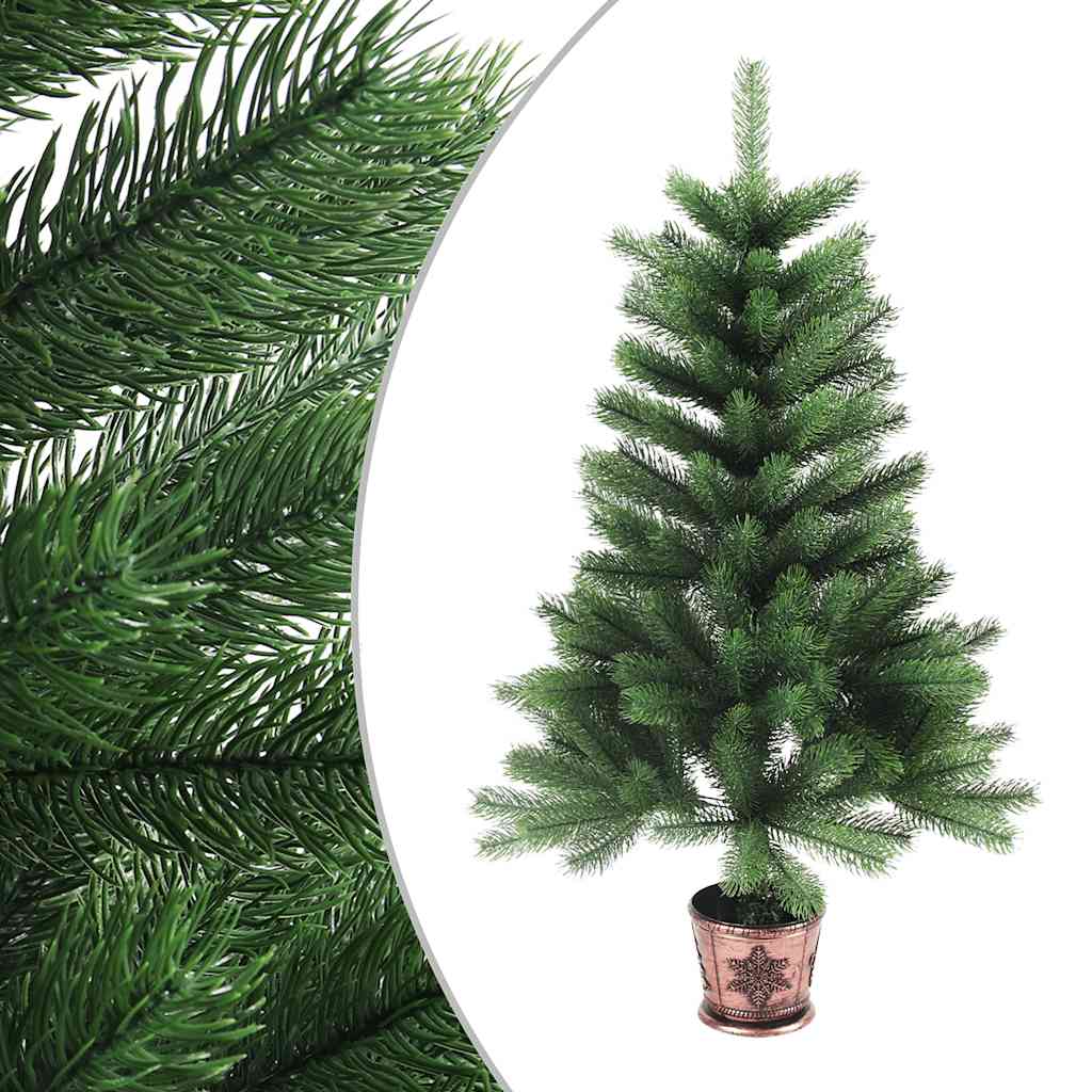 Albero di Natale Artificiale Realistico con Punte 90 cm Verde 284327