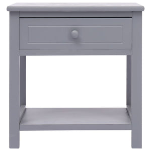 Comodino Grigio 40x29x42 cm in Legno di Paulonia  cod mxl 30961