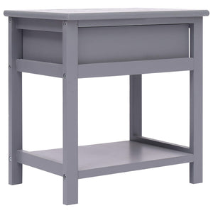 Comodino Grigio 40x29x42 cm in Legno di Paulonia  cod mxl 30961