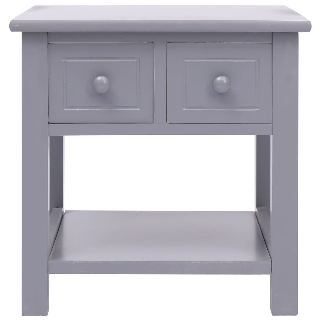 Tavolino Laterale Grigio 40x40x40 cm in Legno di Paulownia cod mxl 27067