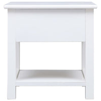 Tavolino Laterale Bianco 40x40x40 cm in Legno di Paulownia cod mxl 8903