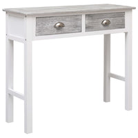 Tavolo Consolle Grigio 90x30x77 cm in Legno 284143