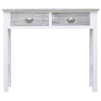 Tavolo Consolle Grigio 90x30x77 cm in Legno 284143