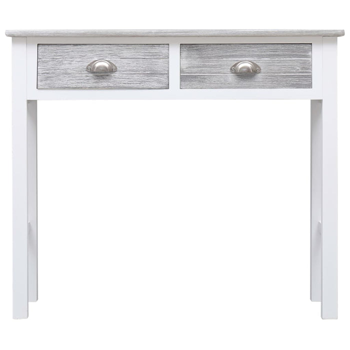 Tavolo Consolle Grigio 90x30x77 cm in Legno 284143