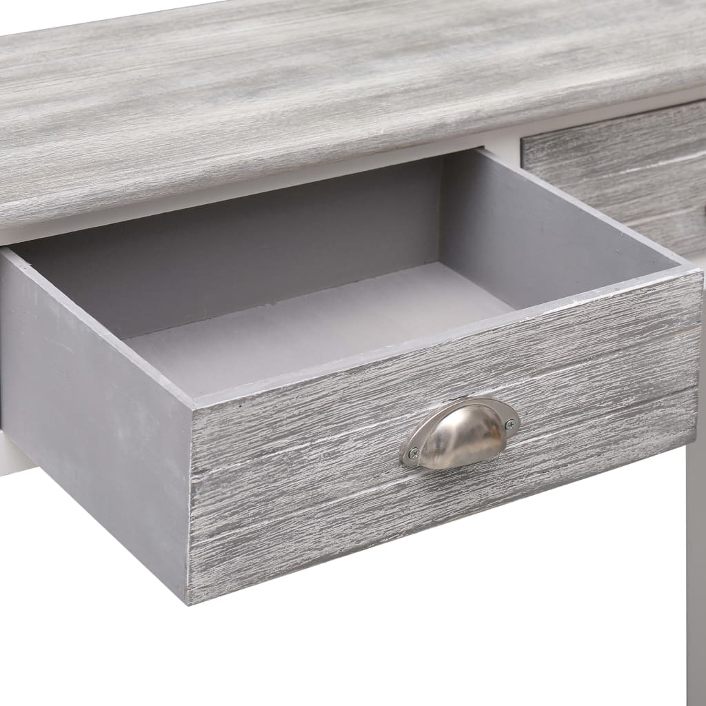 Tavolo Consolle Grigio 90x30x77 cm in Legno cod mxl 12218