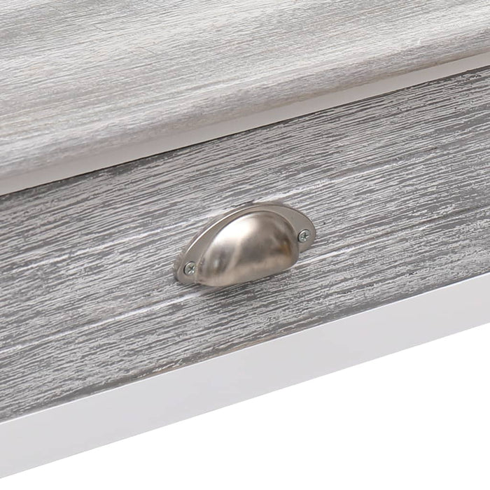 Tavolo Consolle Grigio 90x30x77 cm in Legno cod mxl 12218