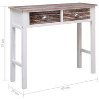 Tavolo Consolle Marrone 90x30x77 cm in Legno