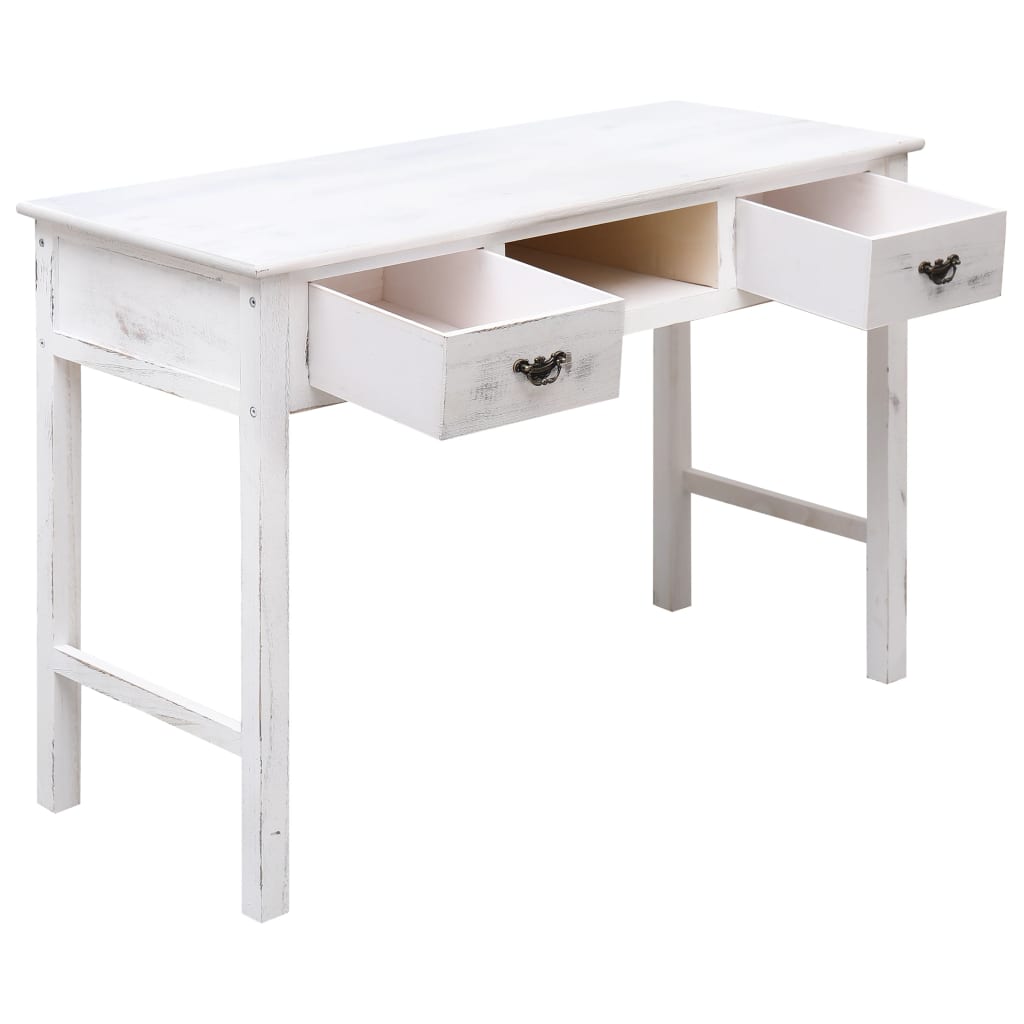 Tavolo Consolle Bianco Anticato 110x45x76 cm in Legno cod mxl 18059