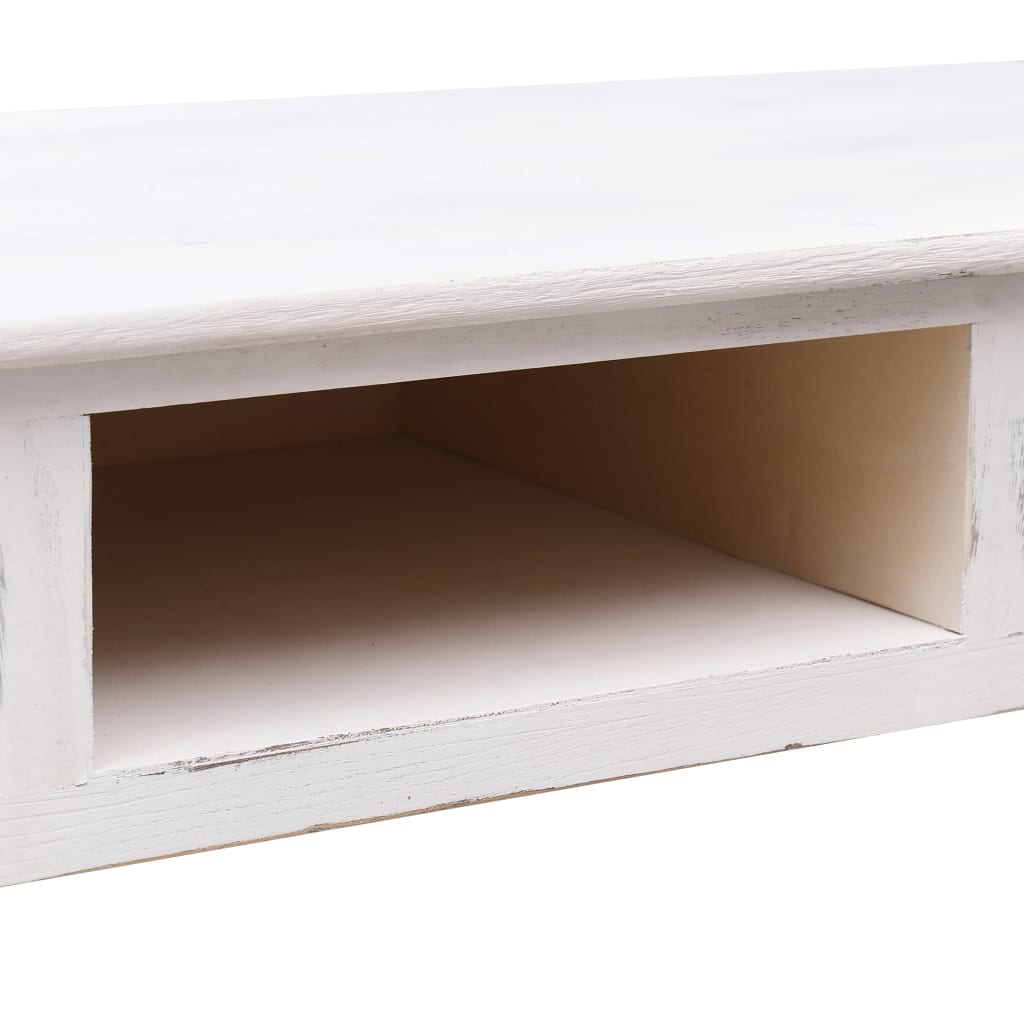 Tavolo Consolle Bianco Anticato 110x45x76 cm in Legno cod mxl 18059