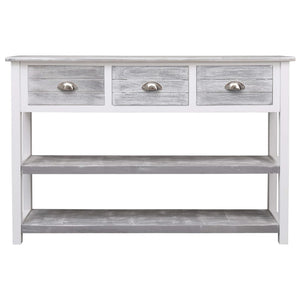 Credenza Grigio Anticato 115x30x76 cm in Legno cod 10499