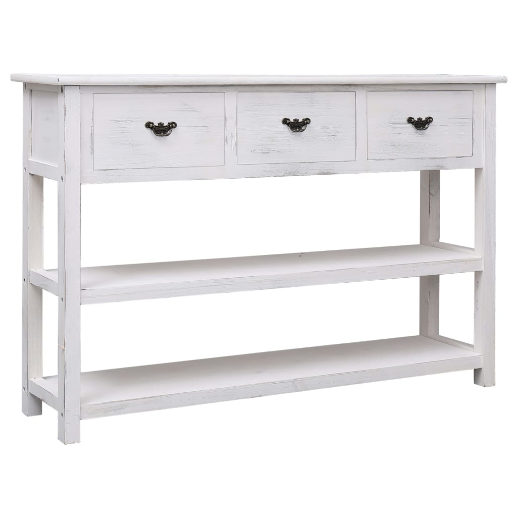 Credenza Bianco Anticato 115x30x76 cm in Legno cod mxl 59625