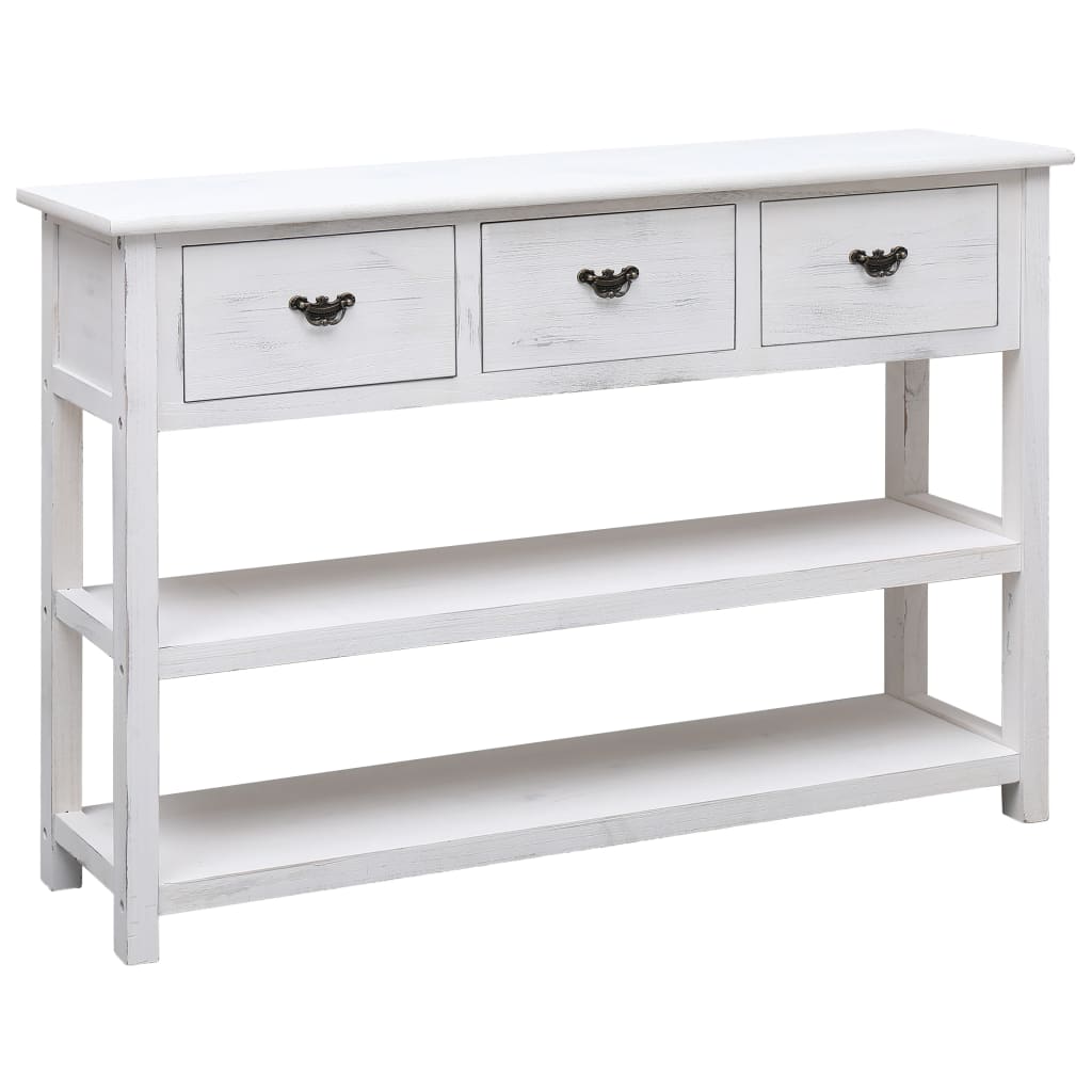 Credenza Bianco Anticato 115x30x76 cm in Legno cod mxl 59625