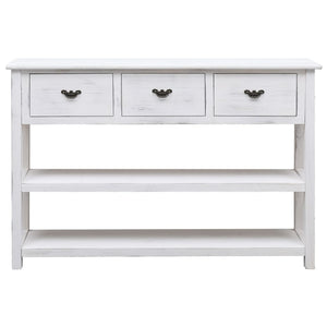 Credenza Bianco Anticato 115x30x76 cm in Legno cod mxl 59625