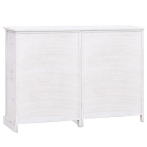 Credenza con 10 Cassetti Bianca 113x30x79 cm in Legno 284179