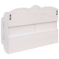 Appendiabiti a Muro Bianco 50x10x34 cm in Legno cod mxl 68749