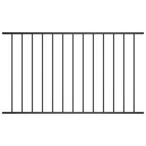 Pannello di Recinzione in Acciaio Verniciato 1,7x0,75 m Nero 145218