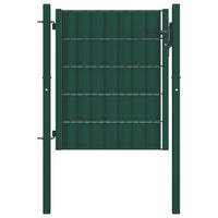 Cancello per Recinzione in PVC e Acciaio 100x81 cm Verde 145227