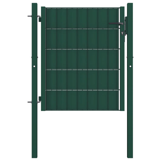 Cancello per Recinzione in PVC e Acciaio 100x81 cm Verde   cod mxl 44915