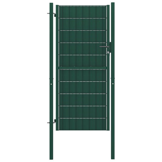 Cancello per Recinzione in PVC e Acciaio 100x164 cm Verde 145230