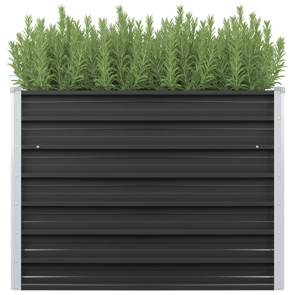 Fioriera per Giardino Antracite 100x40x77 cm in Acciaio Zincato cod mxl 67445