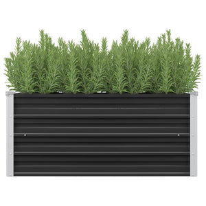 Fioriera per Giardino Antracite 100x40x45 cm in Acciaio Zincato cod mxl 67392