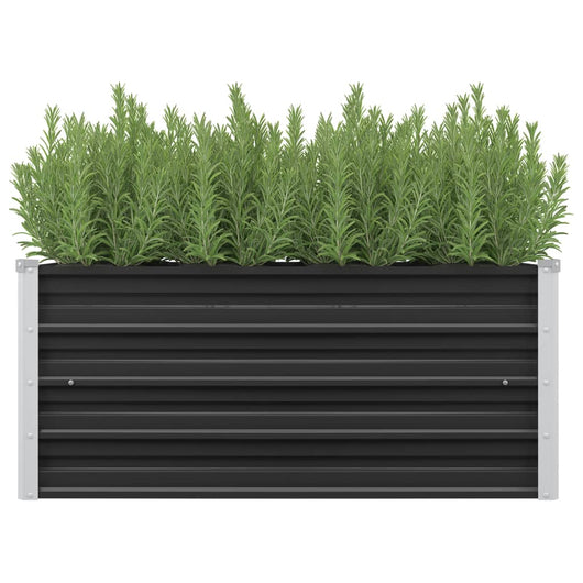 Fioriera per Giardino Antracite 100x40x45 cm in Acciaio Zincato cod mxl 67392