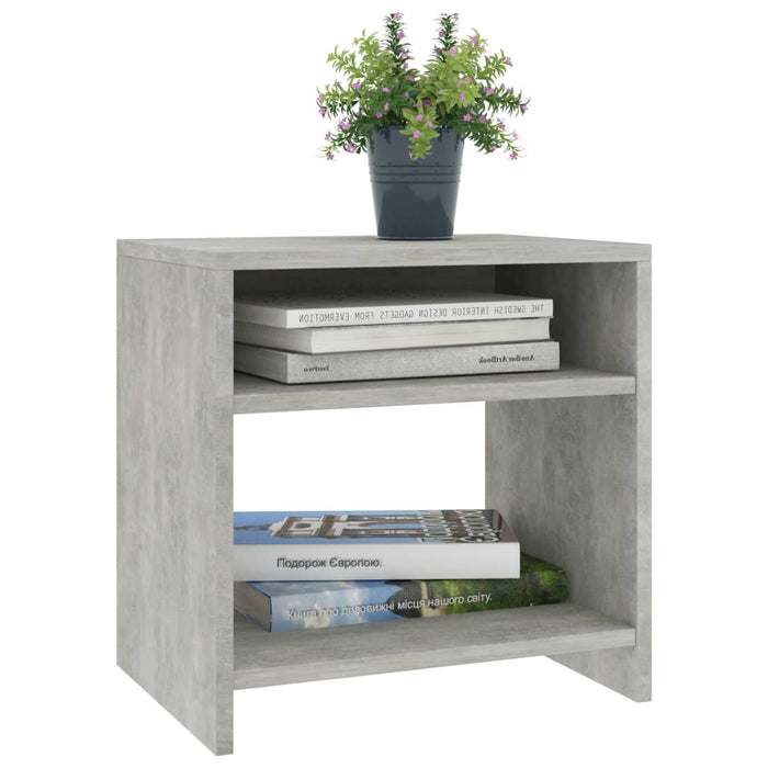 Comodino Grigio Calcestruzzo 40x30x40 cm in Truciolato  cod mxl 30620