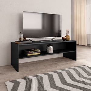 Mobile Porta TV Nero 120x40x40 cm in Legno Multistrato 800037