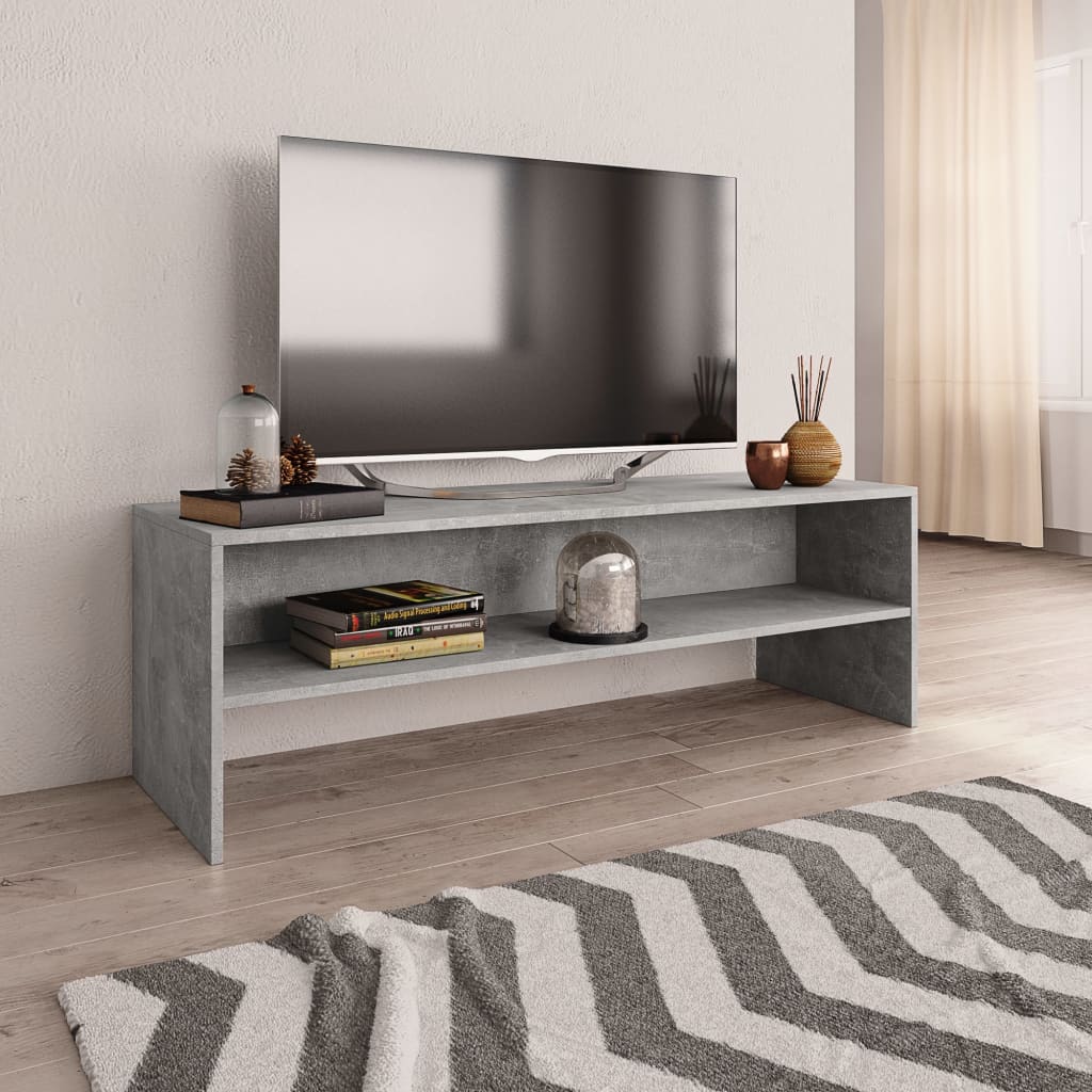 Mobile TV Grigio Cemento 120x40x40 cm in Truciolato cod mxl 13100