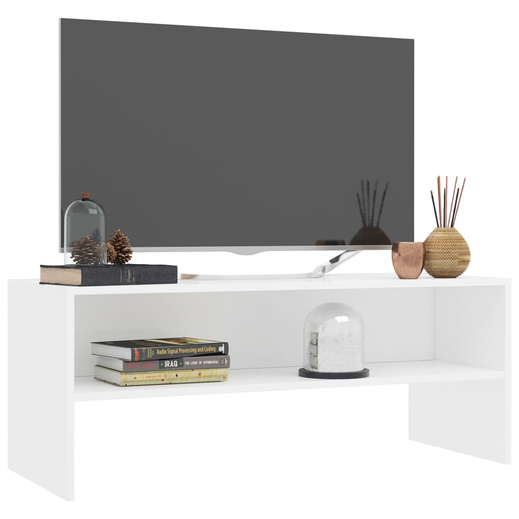 Mobile TV Bianco 100x40x40 cm in Truciolato cod mxl 13440