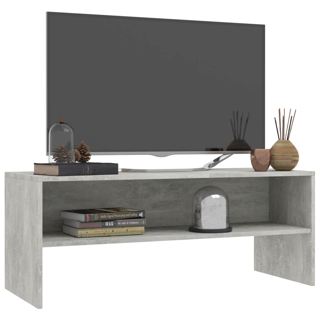 Mobile TV Grigio Cemento 100x40x40 cm in Truciolato