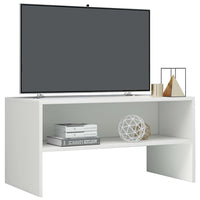 Mobile TV Bianco Lucido 80x40x40 cm in Truciolato 800060