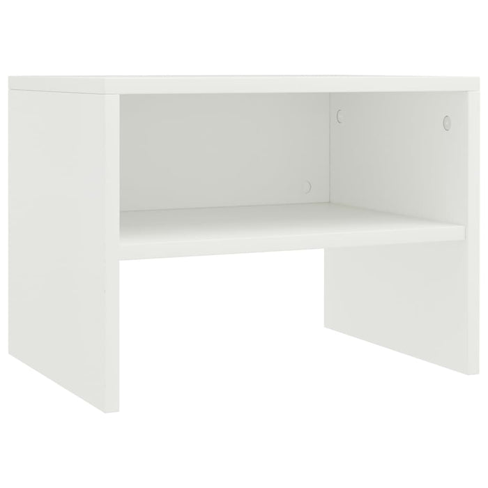 Comodino Bianco 40x30x30 cm Legno Ingegnerizzato 800063