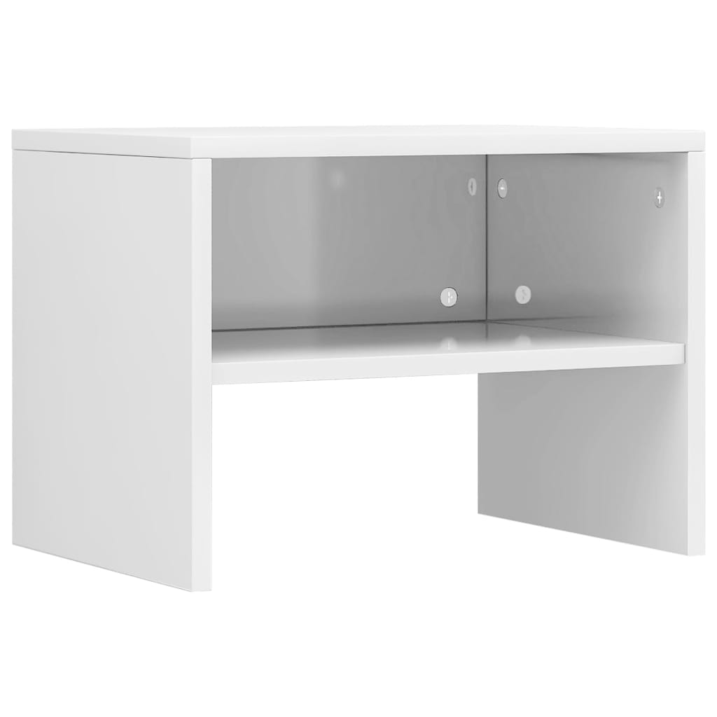 Comodino Bianco Lucido 40x30x40 cm in Truciolato  cod mxl 57981