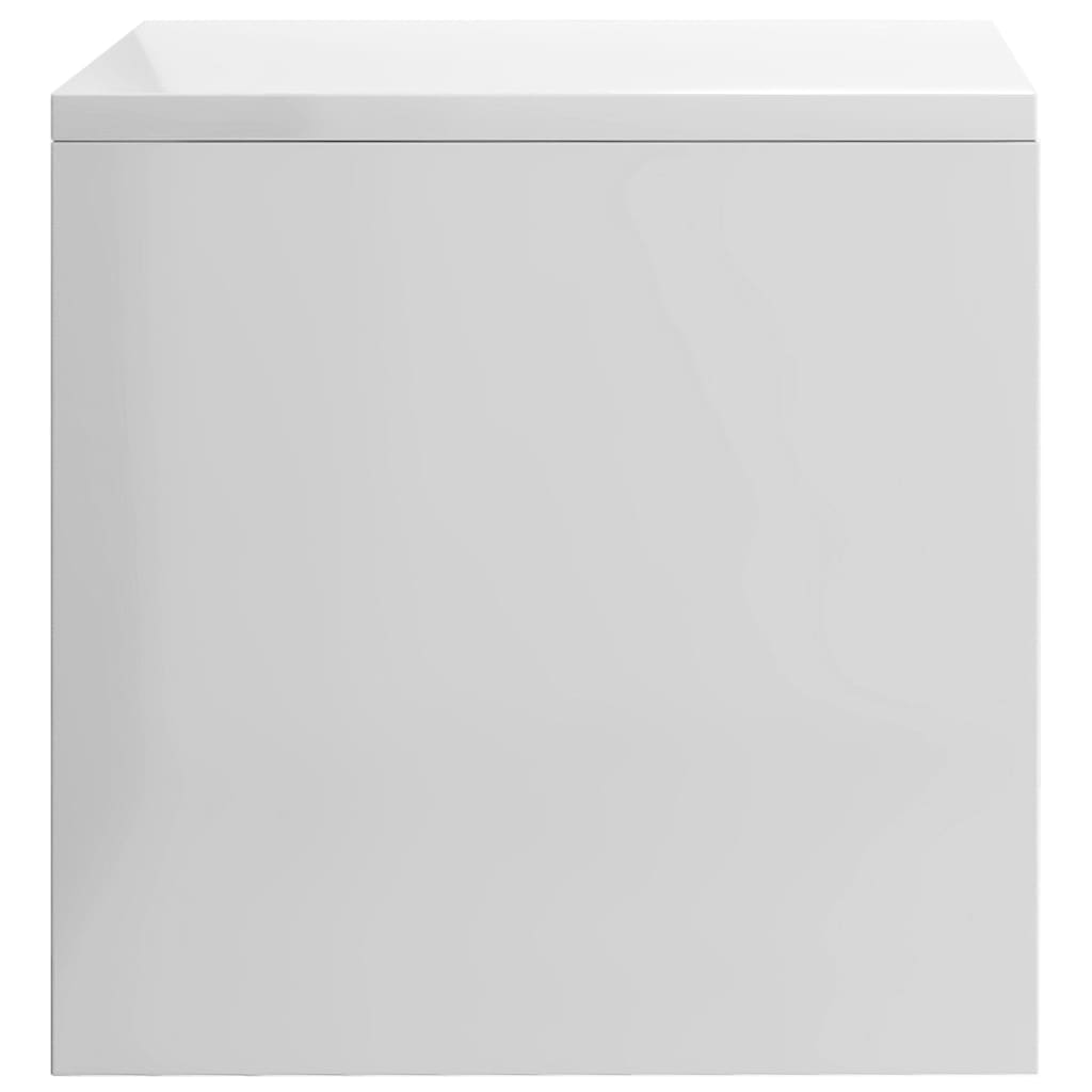 Comodino Bianco Lucido 40x30x40 cm in Truciolato  cod mxl 57981