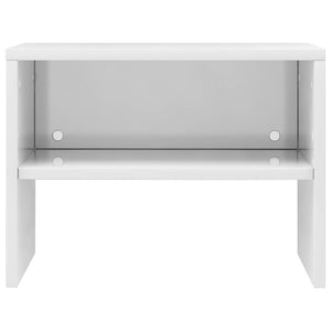 Comodini Bianco Lucido  2 pz 40x30x30 cm in Truciolato  cod mxl 70046