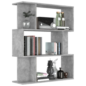 Libreria/Divisorio Grigio Calcestruzzo 80x24x96cm in Truciolato  cod mxl 23126