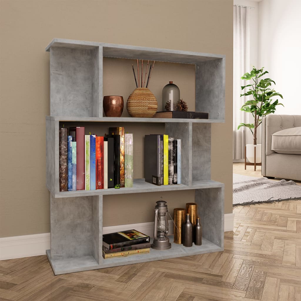 Libreria/Divisorio Grigio Calcestruzzo 80x24x96cm in Truciolato  cod mxl 23126